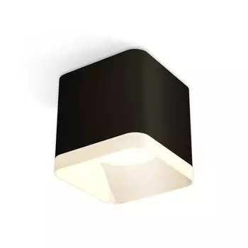 Светильник накладной с акрилом Ambrella light, XS7806040, MR16 GU5.3, GU10 LED 10 Вт, цвет чёрный песок, белый матовый
