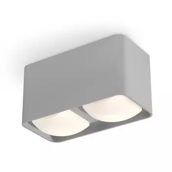 Светильник накладной с акрилом Ambrella light, XS7852011, MR16 GU5.3, GU10 LED 10 Вт, цвет серый песок, белый матовый