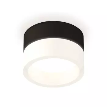 Светильник накладной с акрилом Ambrella light, XS8102015, GX53 LED 12 Вт, цвет чёрный песок, белый матовый
