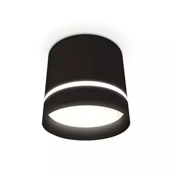 Светильник накладной с акрилом Ambrella light, XS8111006, GX53 LED 12 Вт, цвет чёрный песок, белый матовый