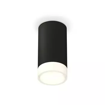 Светильник накладной с акрилом Ambrella light, XS8162002, GX53 LED 12 Вт, цвет чёрный песок, белый матовый