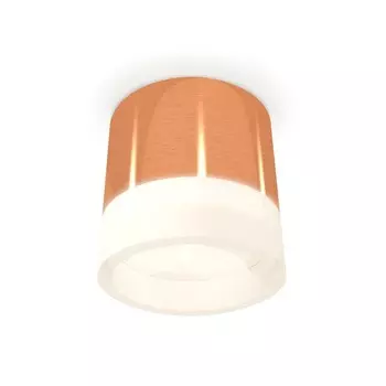 Светильник накладной с акрилом Ambrella light, XS8122010, GX53 LED 12 Вт, цвет золото розовое, белый матовый