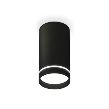 Светильник накладной с акрилом Ambrella light, XS8162006, GX53 LED 12 Вт, цвет чёрный песок, белый матовый