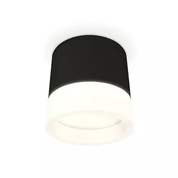 Светильник накладной с акрилом Ambrella light, XS8111001, GX53 LED 12 Вт, цвет чёрный песок, белый матовый