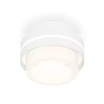 Светильник накладной с акрилом Ambrella light, XS8412002, GX53 LED 12 Вт, цвет белый песок, белый матовый
