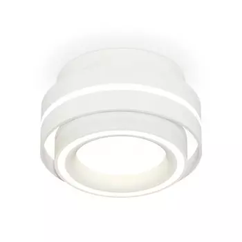 Светильник накладной с акрилом Ambrella light, XS8412003, GX53 LED 12 Вт, цвет белый песок, белый матовый