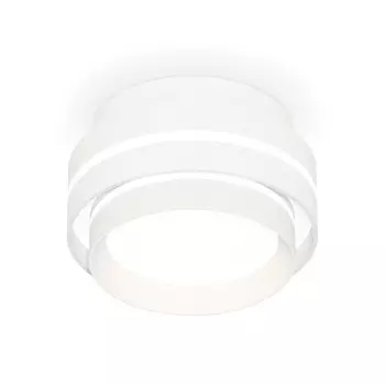 Светильник накладной с акрилом Ambrella light, XS8412004, GX53 LED 12 Вт, цвет белый песок, белый матовый