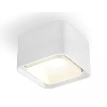 Светильник накладной с акрилом Ambrella light, XS7832021, MR16 GU5.3, GU10 LED 10 Вт, цвет белый песок, белый матовый