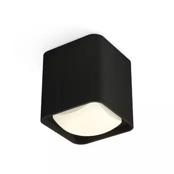 Светильник накладной с акрилом Ambrella light, XS7841022, MR16 GU5.3, GU10 LED 10 Вт, цвет чёрный песок, белый матовый