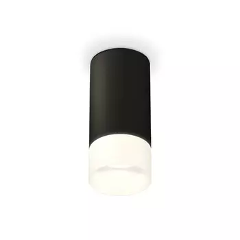 Светильник накладной с акрилом Ambrella light, XS8162003, GX53 LED 12 Вт, цвет чёрный песок, белый матовый