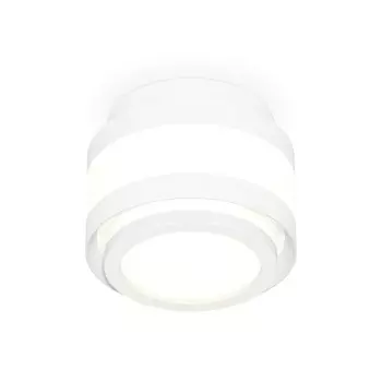 Светильник накладной с акрилом Ambrella light, XS8418002, GX53 LED 12 Вт, цвет белый песок, белый матовый