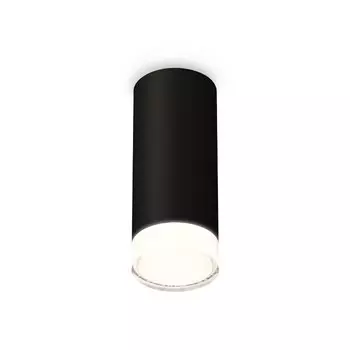 Светильник накладной с акрилом Ambrella light, XS7443014, MR16 GU5.3 LED 10 Вт, цвет чёрный песок, белый матовый, прозрачный
