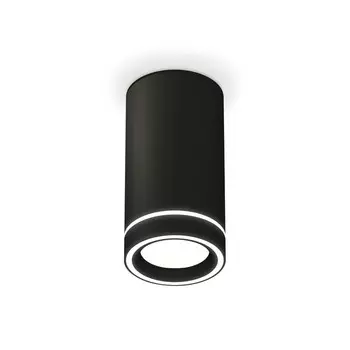 Светильник накладной с акрилом Ambrella light, XS8162004, GX53 LED 12 Вт, цвет чёрный песок, белый матовый
