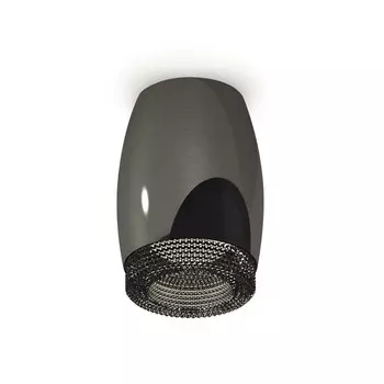 Светильник накладной с композитным хрусталём Ambrella light, XS1123011, MR16 GU5.3 LED 10 Вт, цвет чёрный хром, тонированный