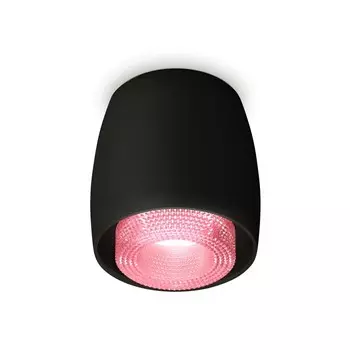 Светильник накладной с композитным хрусталём Ambrella light, XS1142022, MR16 GU5.3 LED 10 Вт, цвет чёрный песок, розовый