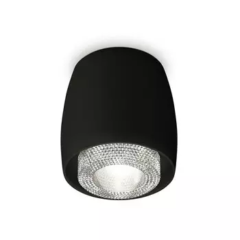 Светильник накладной с композитным хрусталём Ambrella light, XS1142020, MR16 GU5.3 LED 10 Вт, цвет чёрный песок, прозрачный