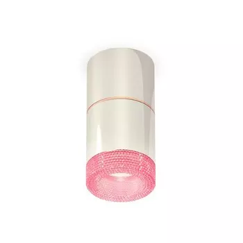 Светильник накладной с композитным хрусталём Ambrella light, XS7405082, MR16 GU5.3 LED 10 Вт, цвет серебро, розовый