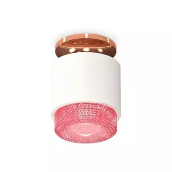 Светильник накладной с композитным хрусталём Ambrella light, XS7510142, MR16 GU5.3 LED 10 Вт, цвет белый песок, розовый