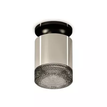 Светильник накладной с композитным хрусталём Ambrella light, XS7405024, MR16 GU5.3 LED 10 Вт, цвет серебро, чёрный, тонированный