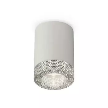 Светильник накладной с композитным хрусталём Ambrella light, XS7423001, MR16 GU5.3 LED 10 Вт, цвет серый песок, прозрачный