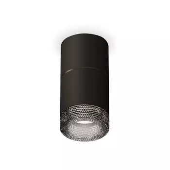 Светильник накладной с композитным хрусталём Ambrella light, XS7402162, MR16 GU5.3 LED 10 Вт, цвет чёрный песок, тонированный