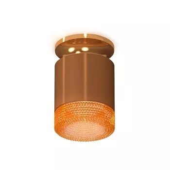 Светильник накладной с композитным хрусталём Ambrella light, XS7404122, MR16 GU5.3 LED 10 Вт, цвет кофе песок, золото жёлтое, кофе