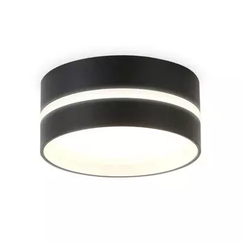 Светильник накладной точечный GX53 с акрилом Ambrella light, IP Protect, TN5392, GX53, цвет чёрный, белый матовый