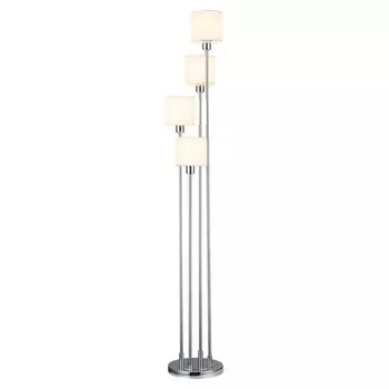 Светильник напольный Escada, 1109/4 Chrome/Beige. 1х40Вт, E14, 250х250х1400 мм, цвет хром/бежевый