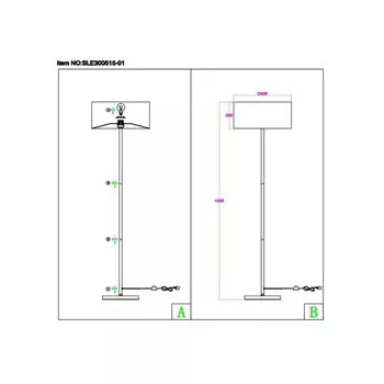 Светильник напольный Evoluce. SLE300515-01. Brescia. 1х40 Вт, E27, 40х40х153 см, цвет никель