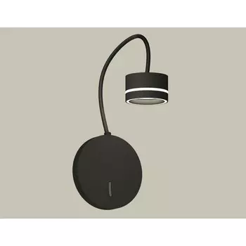 Светильник напольный с выключателем и акрилом Ambrella light, XB9596201, GX53 LED 12 Вт, цвет чёрный песок, белый матовый
