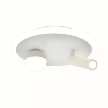 Светильник настенно-потолочный Escada, 20022SMA/01LED SWH. 1х22Вт, LED, 1930Лм, 4000К, 240х240х160 мм, цвет белый