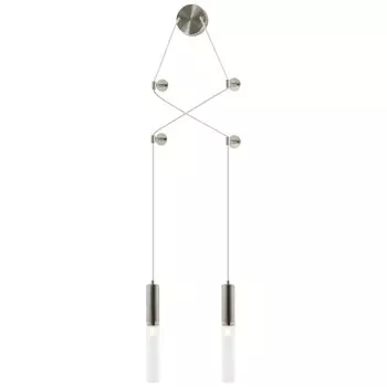 Светильник настенно-потолочный Satori 2xE14 40Вт, размер 15-300-x6-17x53-150 см, цвет никель