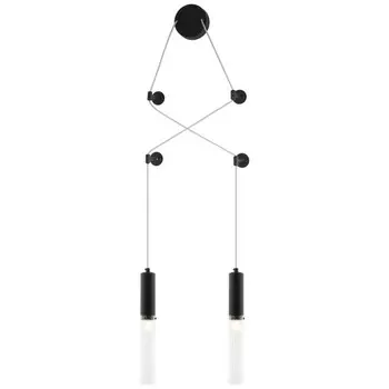 Светильник настенно-потолочный Satori 2xE14 40Вт, размер 5,3-15x15-300x53-150 см, цвет чёрный