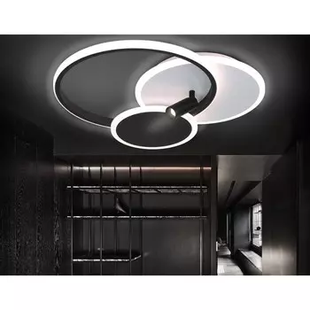 Светильник настенно-потолочный светодиодный с пультом Ambrella light, LineTech, FL5118, LED, 64 Вт, 4800Lum, 3000-6400К, цвет белый, чёрный