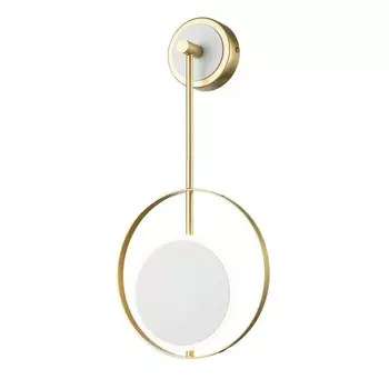 Светильник настенный Escada, 10206/SG LED White/Gold. 1х7Вт, LED, 510Лм, 4000К, 220х76х476 мм, цвет белый/золото