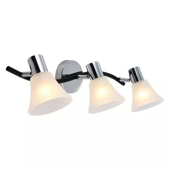 Светильник настенный Escada, 661/3P. 3х60Вт, E14, 625х200х150 мм, цвет хром/чёрный