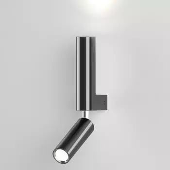 Светильник настенный Eurosvet Pitch 40020/1, LED, 6 Вт, 4200К, 300Лм, 35х35х255 мм, цвет чёрный, жемчуг