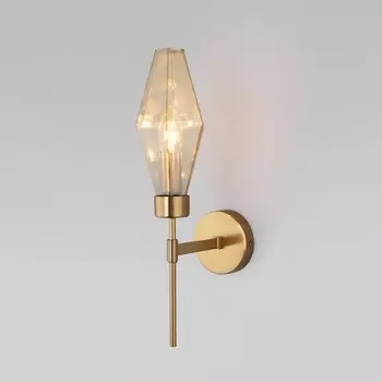Светильник настенный Eurosvet Prism 60143/1, E14, 1х60Вт, 190х104х410 мм, цвет латунь
