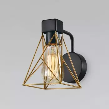 Светильник настенный Eurosvet Trappola 70107/1, E27, 1х60Вт, 180х120х185 мм, цвет чёрный