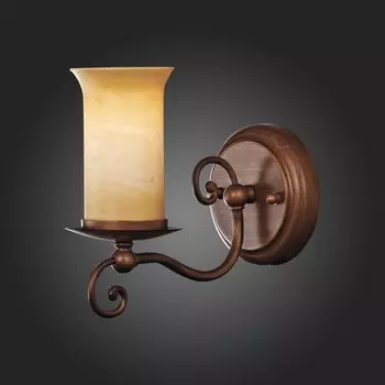 Светильник настенный Evoluce. SL122.301.01. Ancora. 1х60 Вт, E14, 22х20 см, цвет коричневый