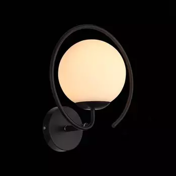 Светильник настенный Evoluce. SL418.401.01. Galio. 1х60 Вт, E27, 30х23 см, цвет чёрный