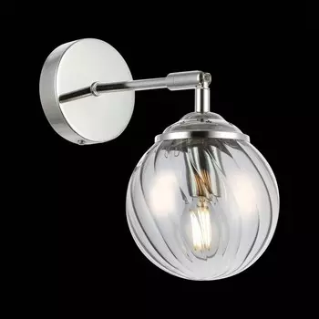 Светильник настенный Evoluce. SLE102201-01. Fasia. 1х40 Вт, E14, 12,5х23,5 см, цвет хром