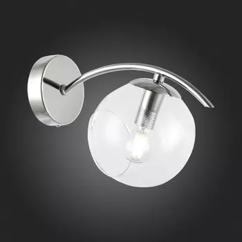 Светильник настенный Evoluce. SLE102601-01. Ratella. 1х40 Вт, E14, 14х18 см, цвет хром