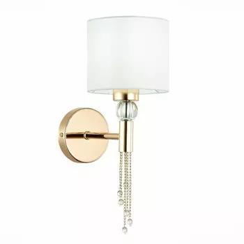 Светильник настенный Evoluce. SLE105151-01. Primma. 1х60 Вт, E27, 14х34 см, цвет золотистый