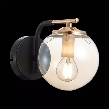 Светильник настенный Evoluce. SLE106901-01. Literno. 1х40 Вт, E14, 13х15 см, цвет чёрный