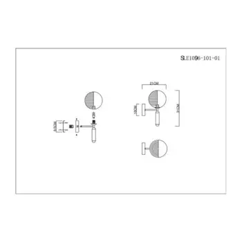 Светильник настенный Evoluce. SLE1096-101-01. Aveiro. 1х5 Вт, G9, 4000K, 15х32 см, цвет хром