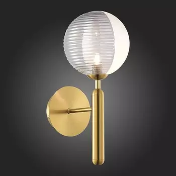 Светильник настенный Evoluce. SLE1096-201-01. Aveiro. 1х5 Вт, G9, 4000K, 15х32 см, цвет матовое золото