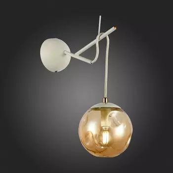 Светильник настенный Evoluce. SLE110201-01. Calletta. 1х40 Вт, E14, 14х32 см, цвет белый