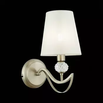 Светильник настенный Evoluce. SLE111201-01. Bergamo. 1х40 Вт, E14, 15х29,5 см, цвет никель, прозрачный