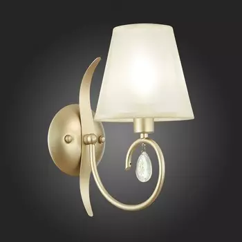 Светильник настенный Evoluce. SLE111401-01. Foggia. 1х40 Вт, E14, 15х29,5 см, цвет шампань